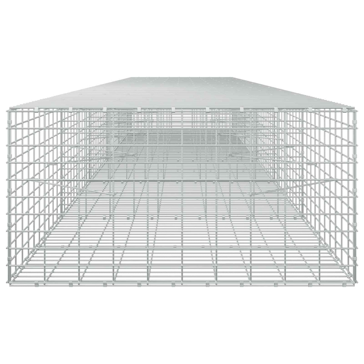 Gabion s žicom debljine 3,5 mm i mrežom 5x10 cm 550x100x50 cm