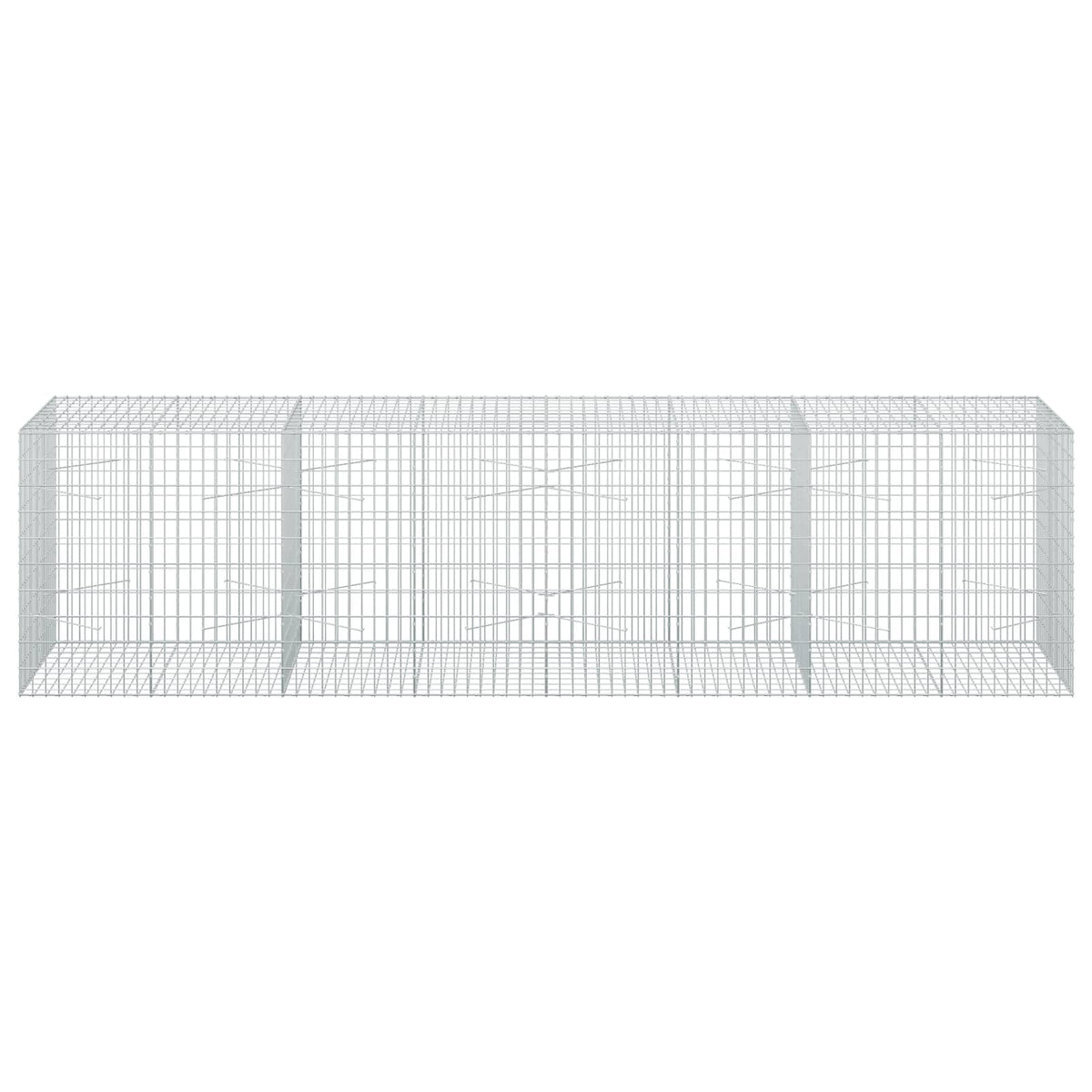 Gabion s žicom debljine 3,5 mm i mrežom 5x10 cm 400x100x100 cm