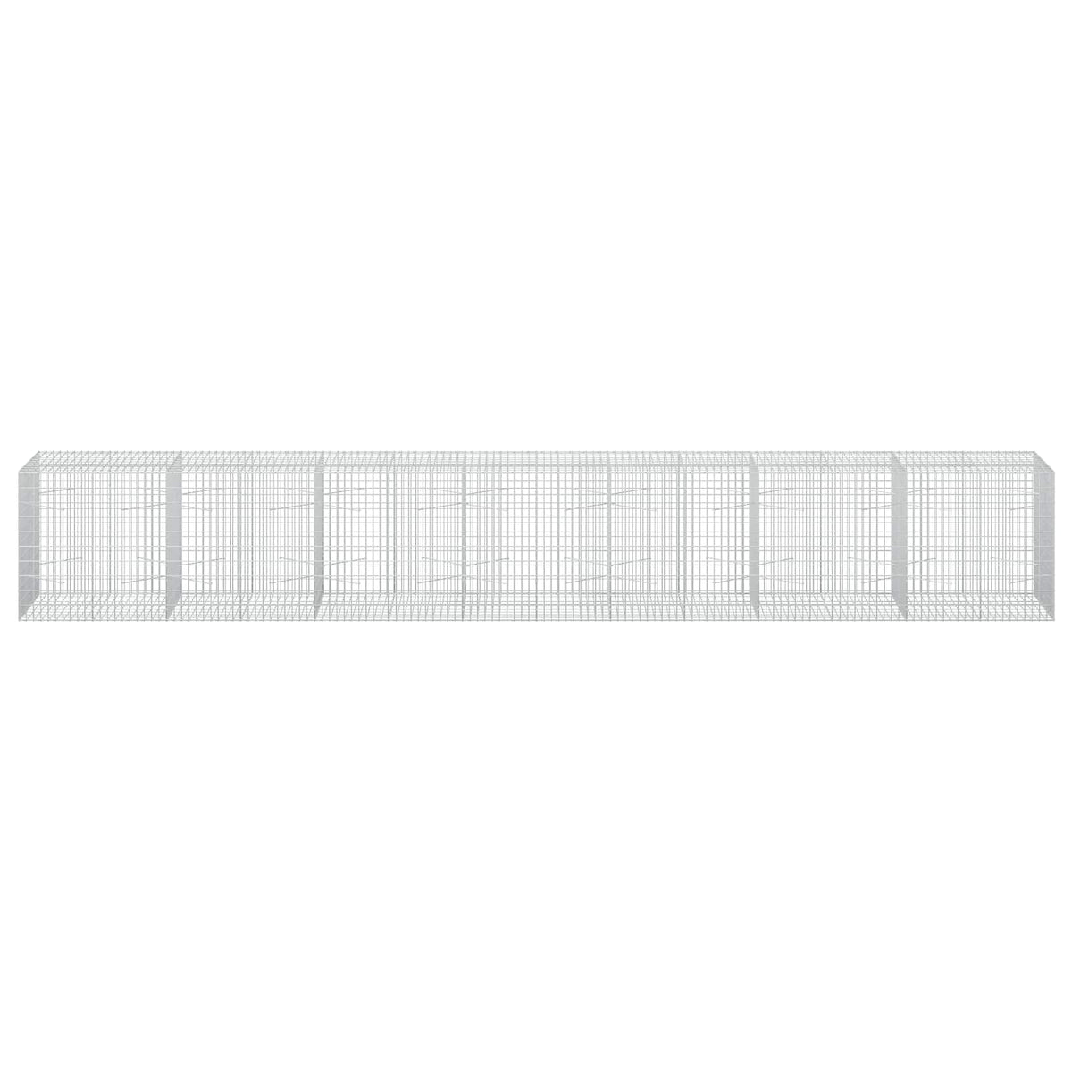 Gabion s žicom debljine 3,5 mm i mrežom 5x10 cm 700x100x100 cm