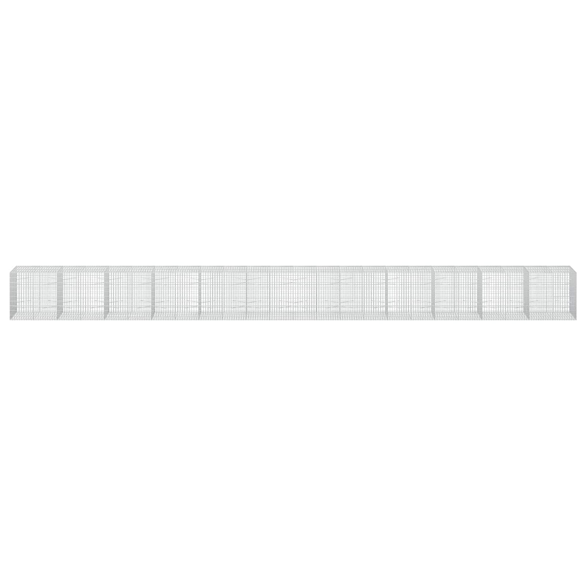 Gabion s žicom debljine 3,5 mm i mrežom 5x10 cm 1200x100x100 cm