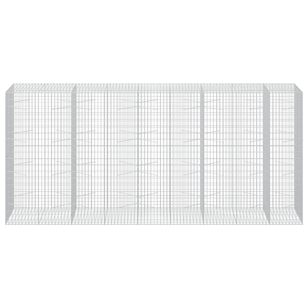 Gabion s žicom debljine 3,5 mm i mrežom 5x10 cm 450x100x200 cm