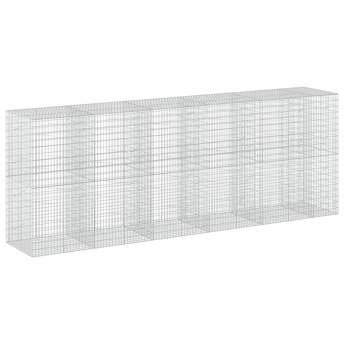 Gabion s žicom debljine 3,5 mm i mrežom 5x10 cm 550x100x200 cm