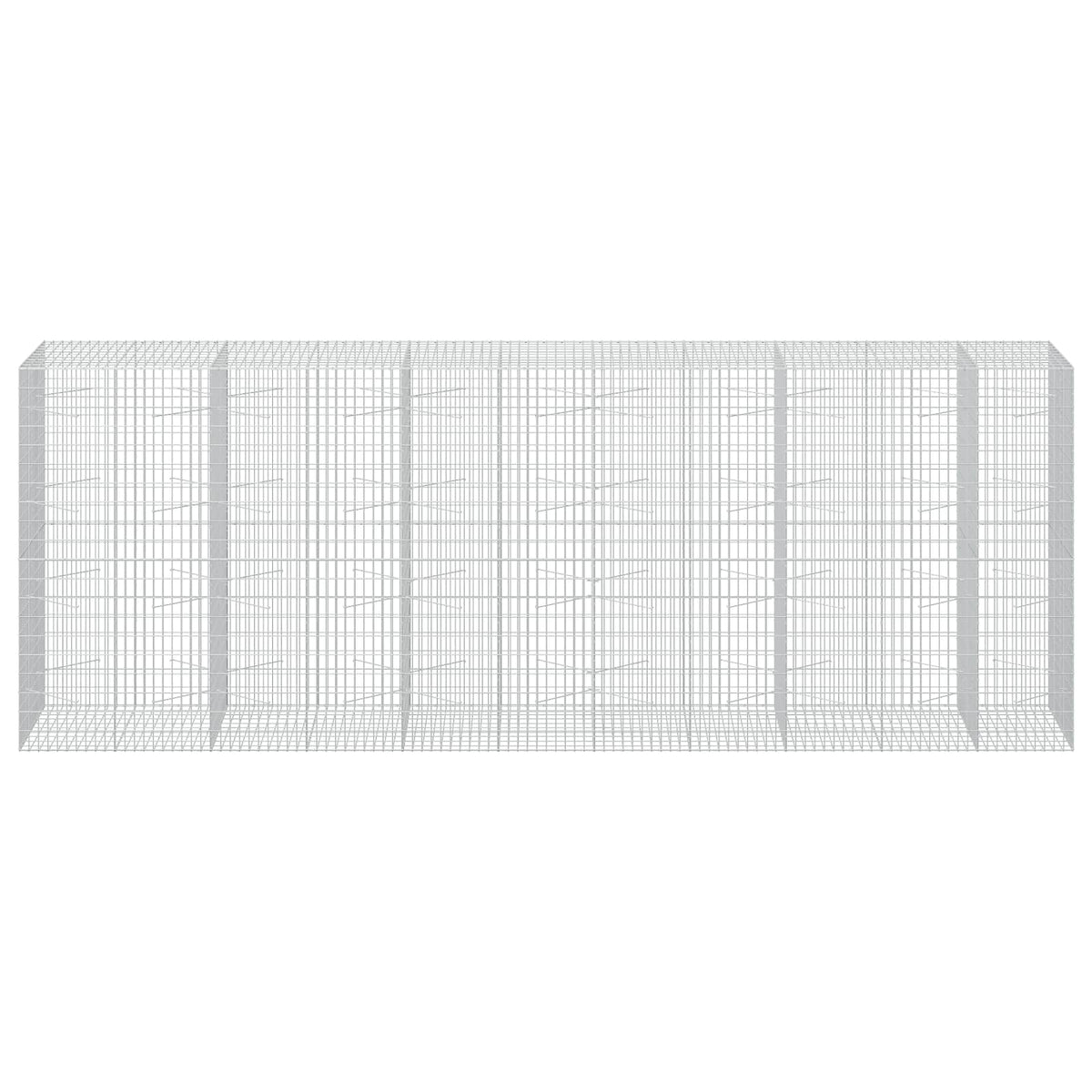 Gabion s žicom debljine 3,5 mm i mrežom 5x10 cm 550x100x200 cm