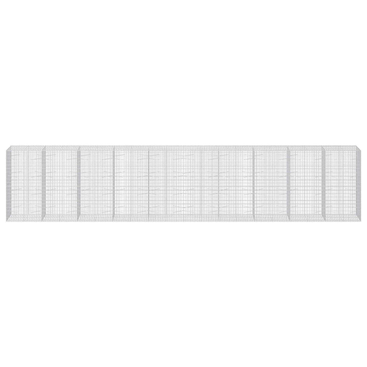 Gabion s žicom debljine 3,5 mm i mrežom 5x10 cm 1000x100x200 cm