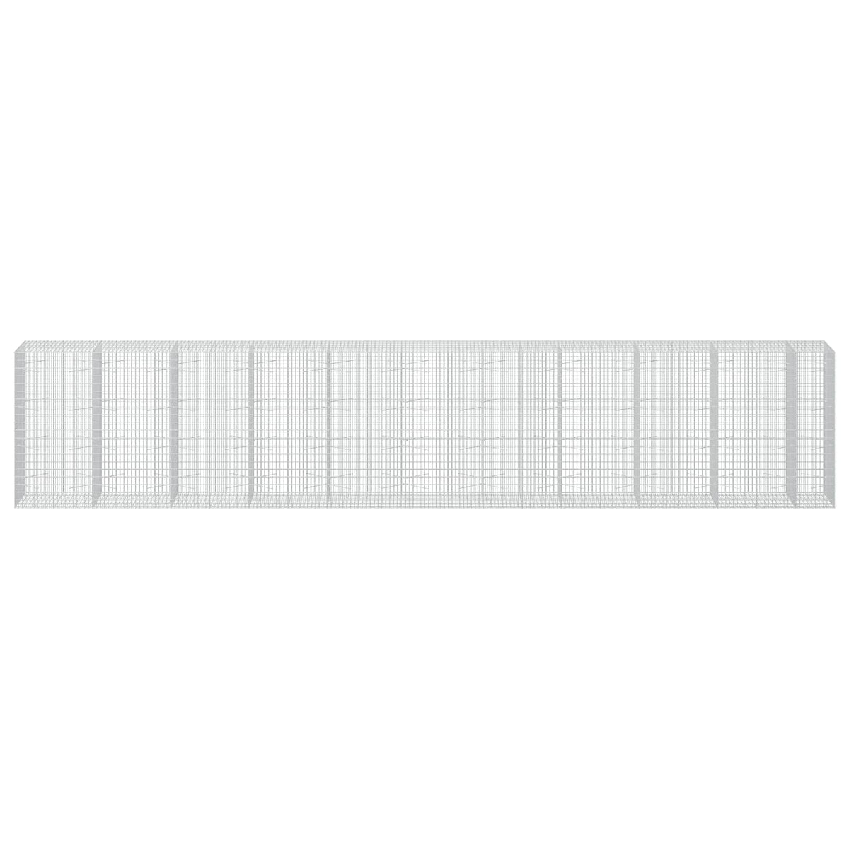 Gabion s žicom debljine 3,5 mm i mrežom 5x10 cm 1050x100x200 cm
