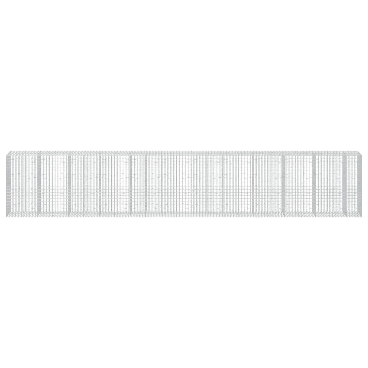 Gabion s žicom debljine 3,5 mm i mrežom 5x10 cm 1150x100x200 cm