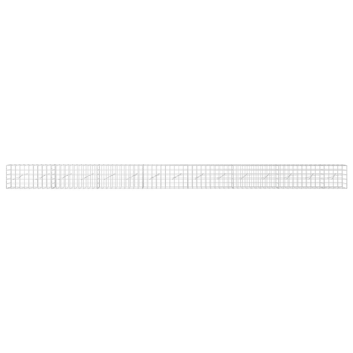 Gabion s žicom debljine 3,5 mm i mrežom 10x10 cm 750x10x50 cm