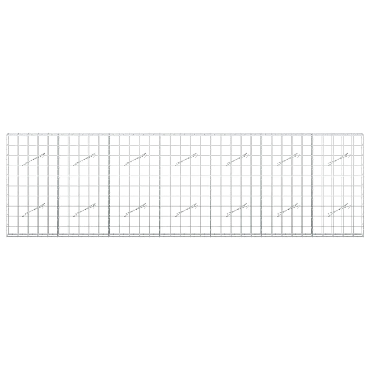 Gabion s žicom debljine 3,5 mm i mrežom 10x10 cm 350x10x100 cm