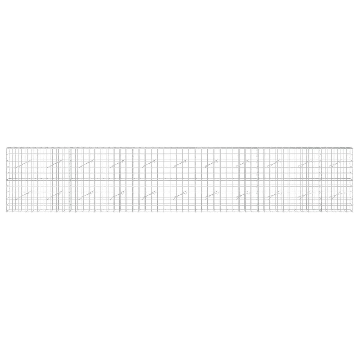 Gabion s žicom debljine 3,5 mm i mrežom 10x10 cm 550x10x100 cm