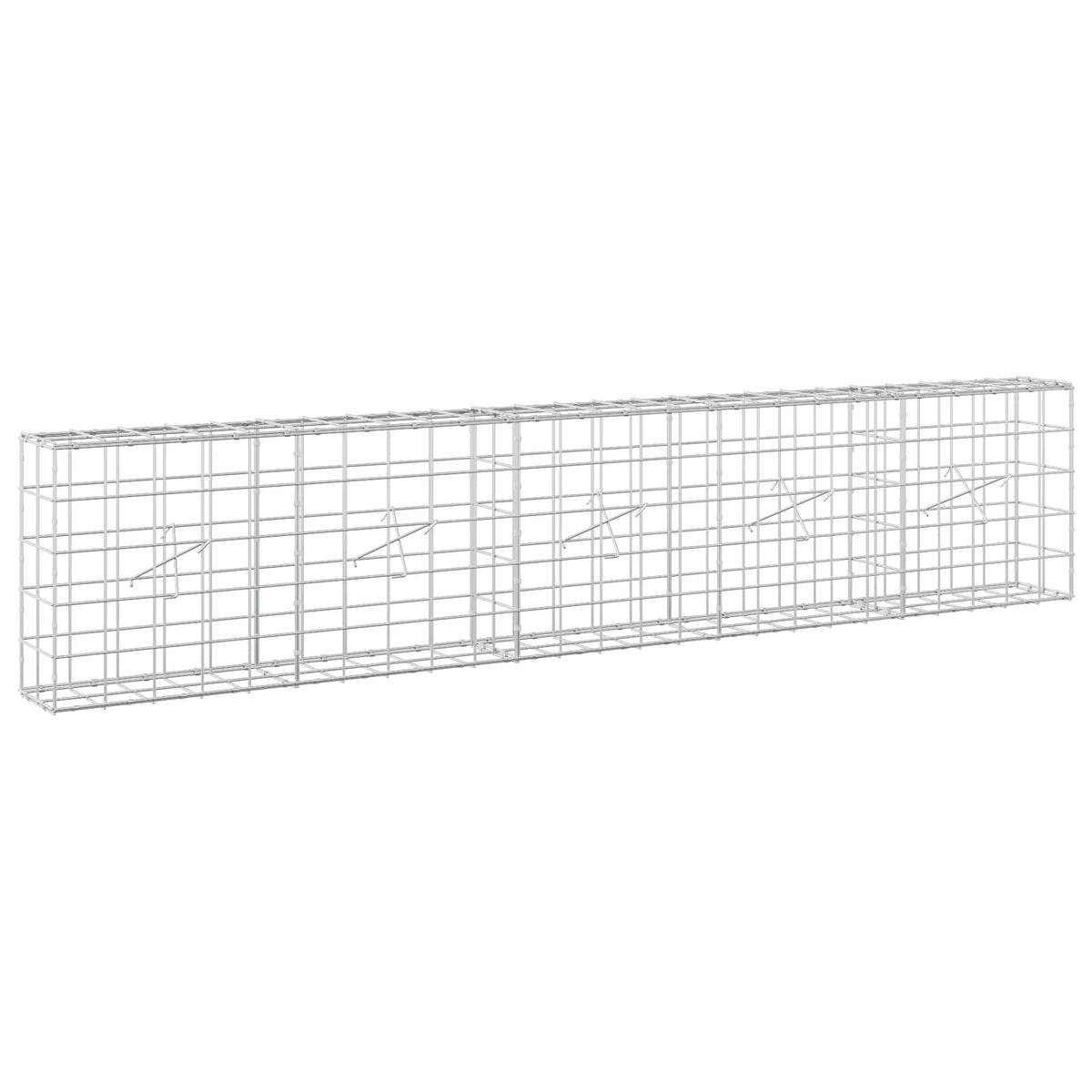 Gabion s žicom debljine 3,5 mm i mrežom 10x10 cm 250x20x50 cm
