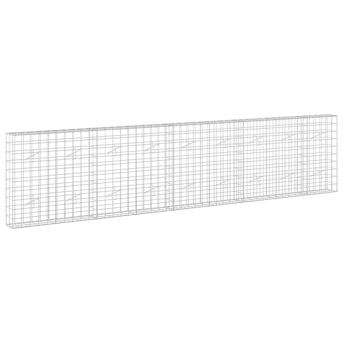 Gabion s žicom debljine 3,5 mm i mrežom 10x10 cm 450x20x100 cm