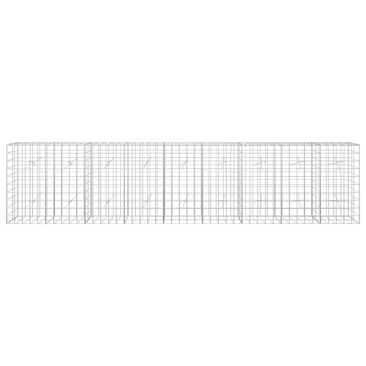 Gabion s žicom debljine 3,5 mm i mrežom 10x10 cm 450x20x100 cm