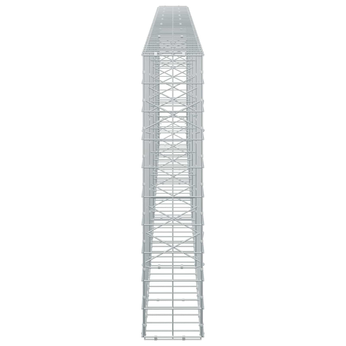 Gabion s žicom debljine 3,5 mm i mrežom 10x10 cm 450x20x100 cm