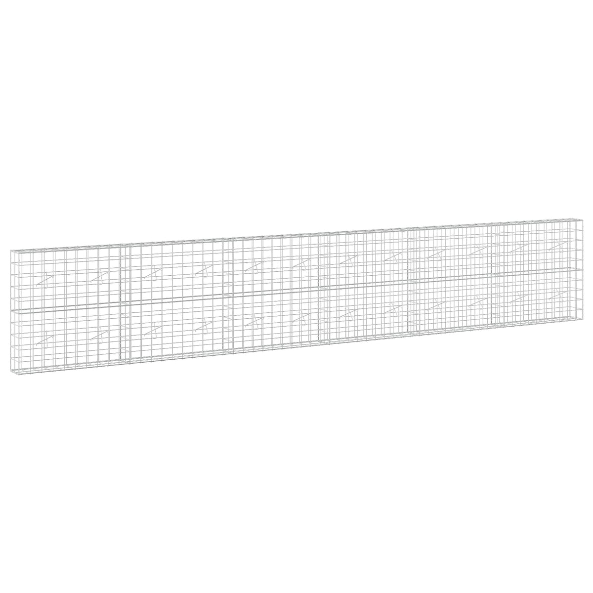 Gabion s žicom debljine 3,5 mm i mrežom 10x10 cm 600x20x100 cm