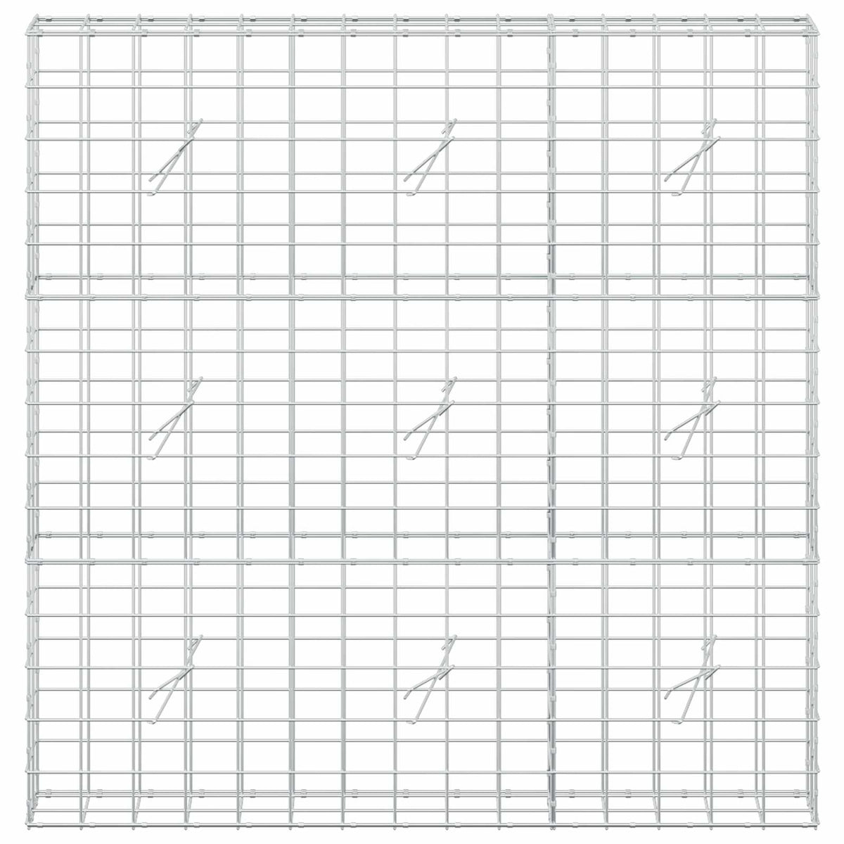 Gabion s žicom debljine 3,5 mm i mrežom 10x10 cm 150x20x150 cm
