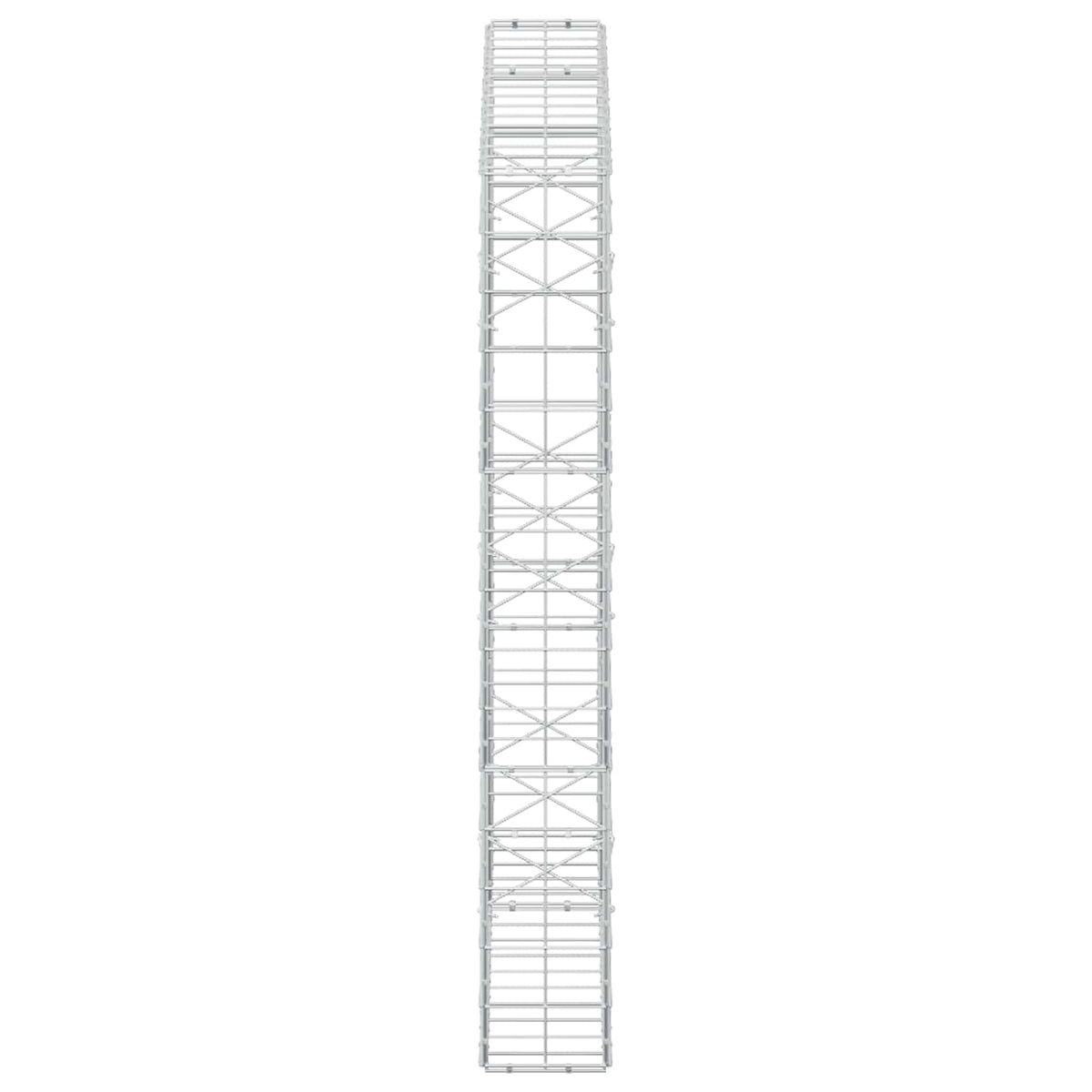 Gabion s žicom debljine 3,5 mm i mrežom 10x10 cm 150x20x150 cm