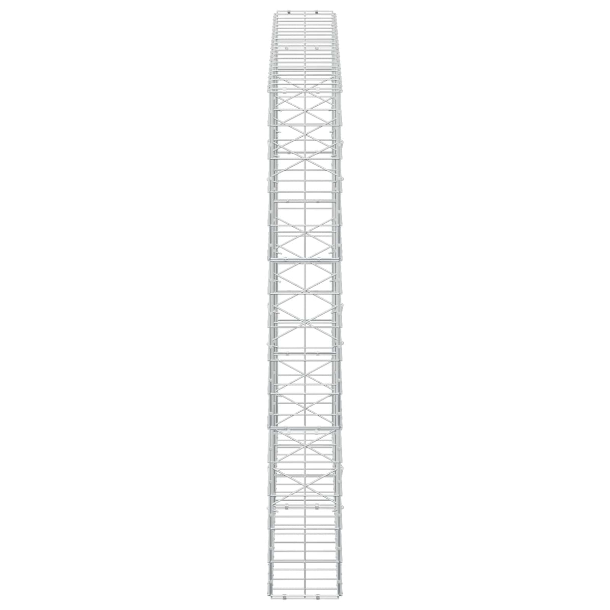 Gabion s žicom debljine 3,5 mm i mrežom 10x10 cm 200x20x150 cm