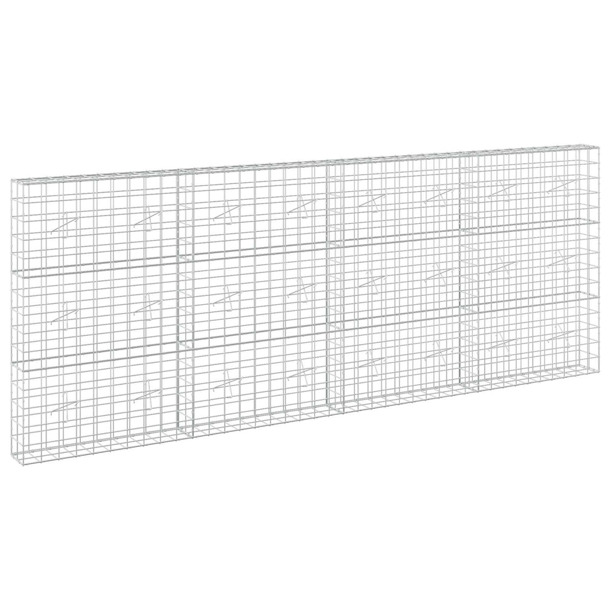 Gabion s žicom debljine 3,5 mm i mrežom 10x10 cm 400x20x150 cm