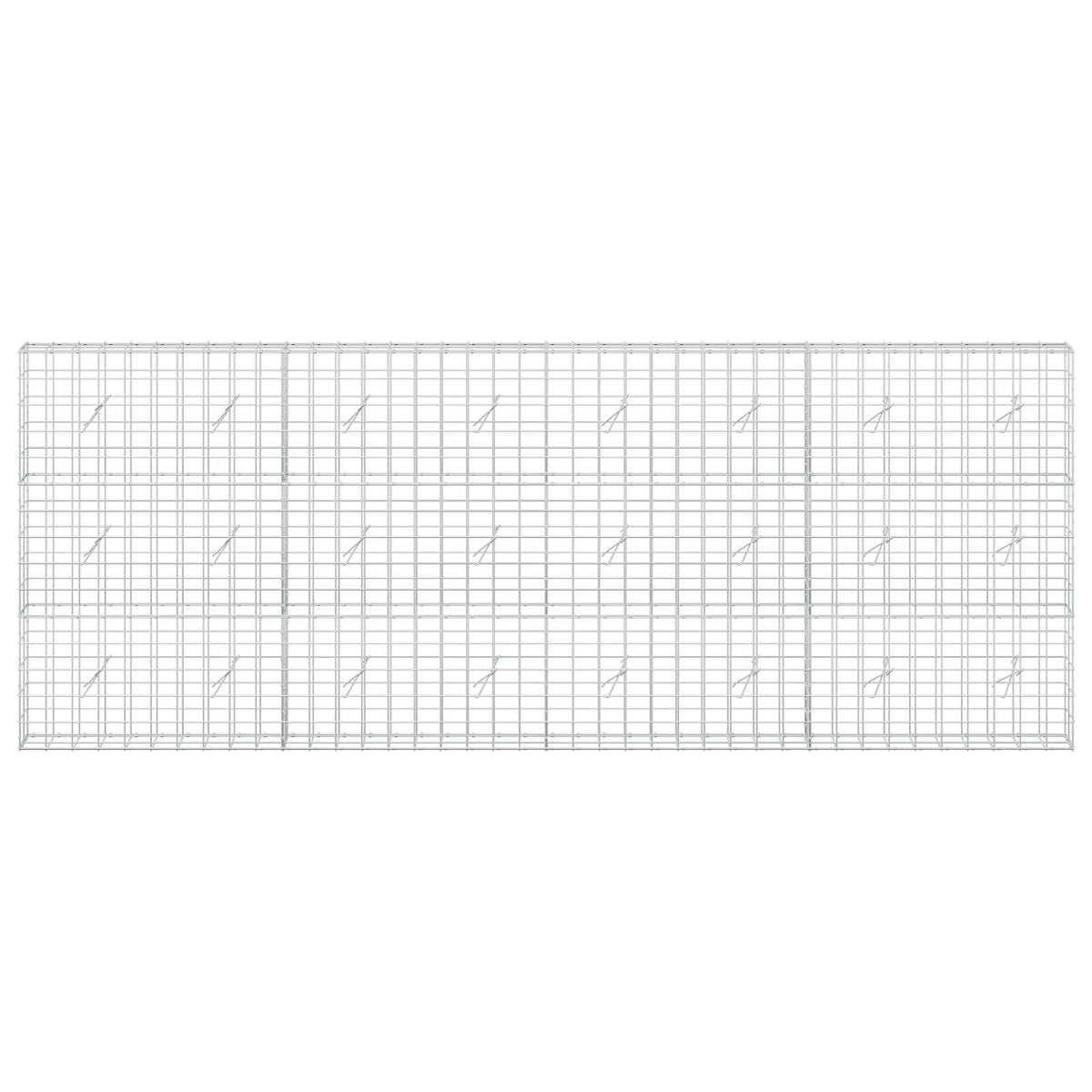 Gabion s žicom debljine 3,5 mm i mrežom 10x10 cm 400x20x150 cm