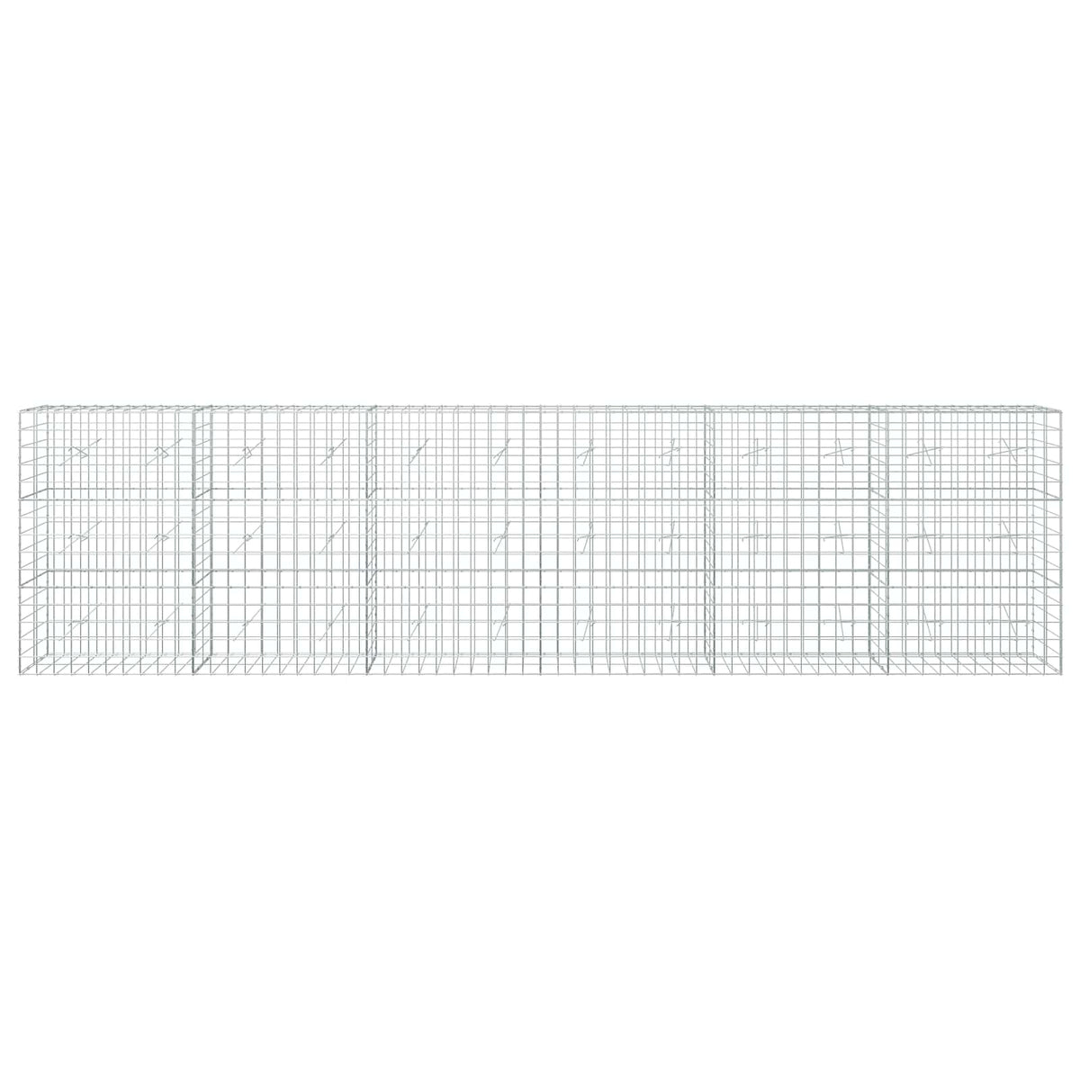 Gabion s žicom debljine 3,5 mm i mrežom 10x10 cm 600x20x150 cm