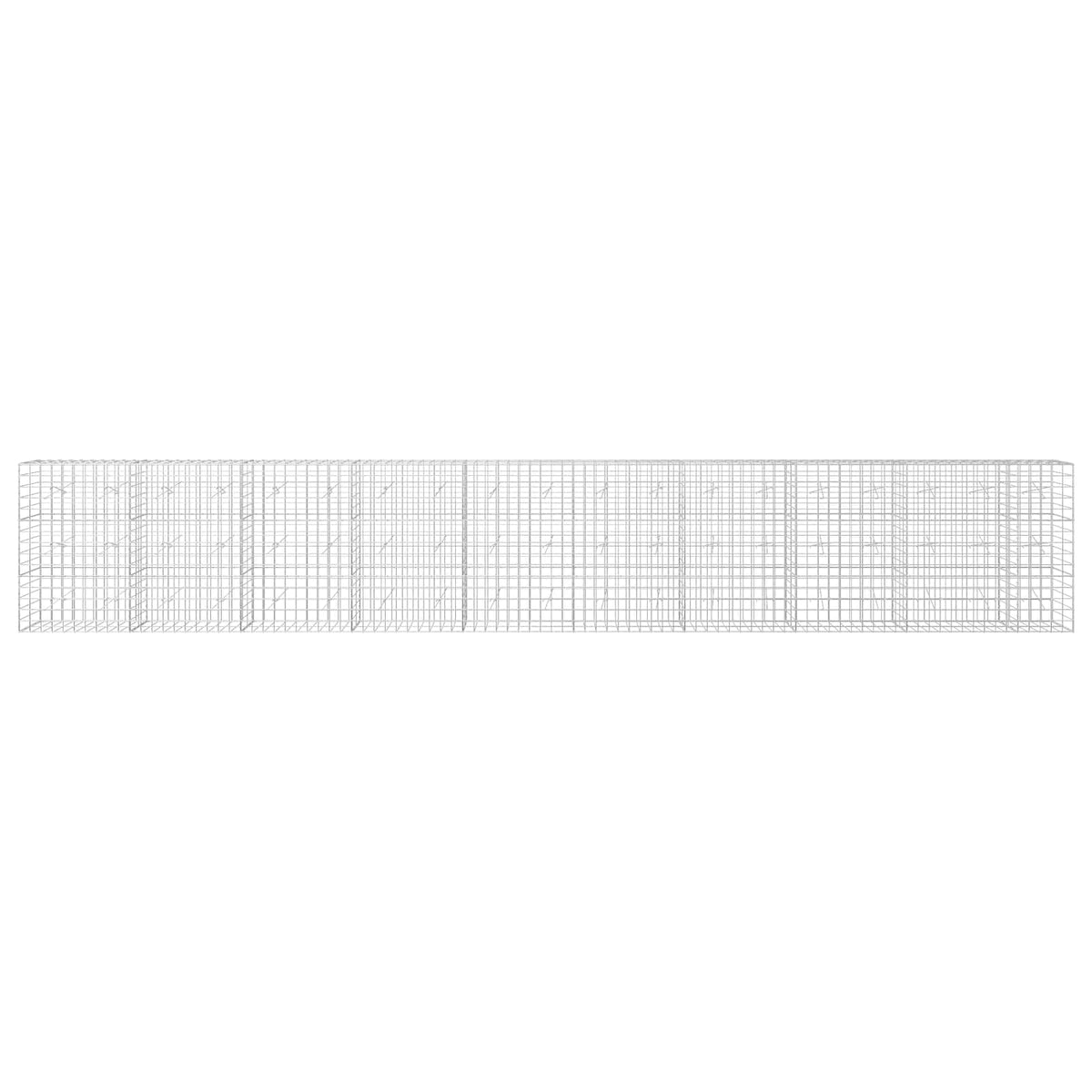 Gabion s žicom debljine 3,5 mm i mrežom 10x10 cm 950x20x150 cm