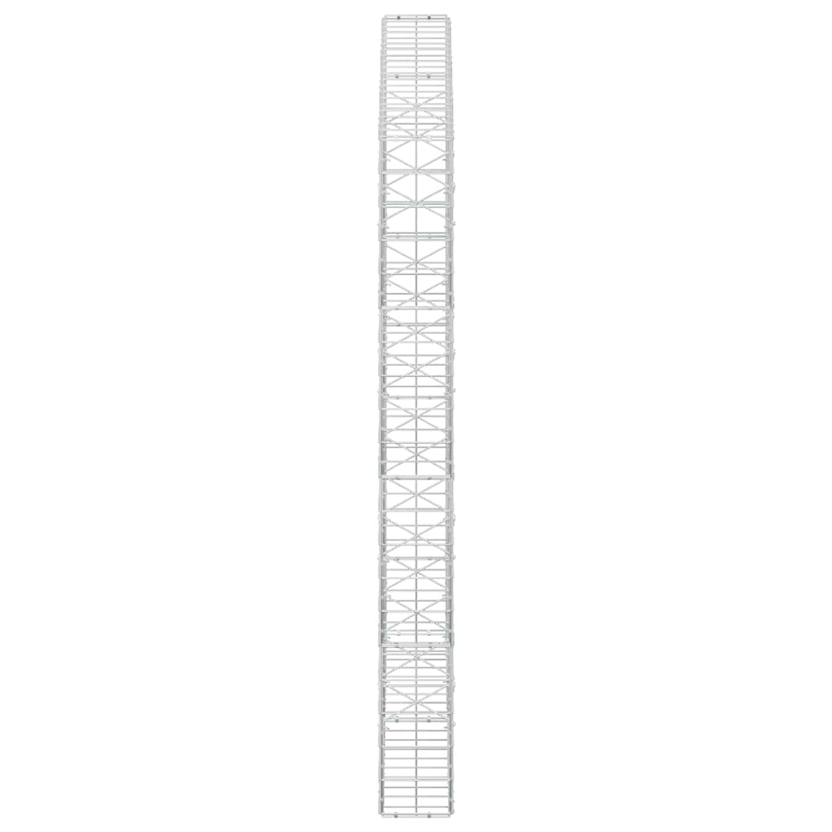 Gabion s žicom debljine 3,5 mm i mrežom 10x10 cm 200x20x200 cm