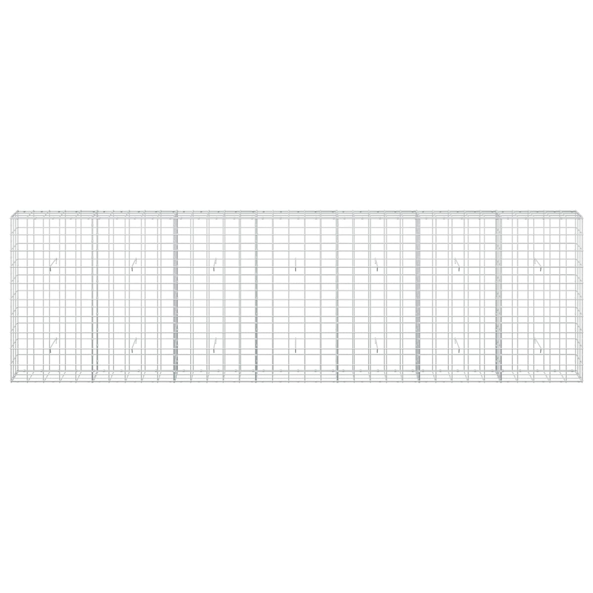 Gabion s žicom debljine 3,5 mm i mrežom 10x10 cm 350x30x100 cm