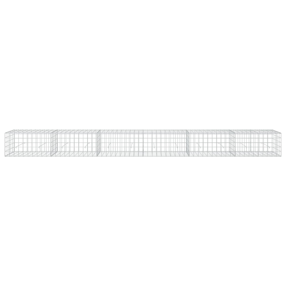 Gabion s žicom debljine 3,5 mm i mrežom 10x10 cm 600x50x50 cm