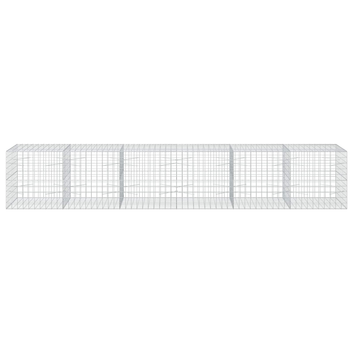 Gabion s žicom debljine 3,5 mm i mrežom 10x10 cm 600x100x100 cm