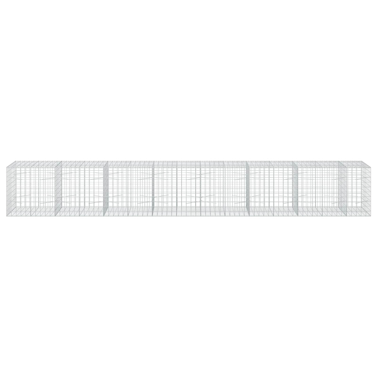 Gabion s žicom debljine 3,5 mm i mrežom 10x10 cm 750x100x100 cm