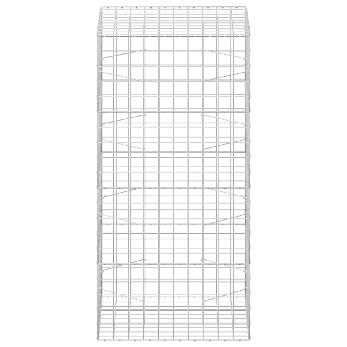 Gabion s žicom debljine 3,5 mm i mrežom 10x10 cm 100x100x200 cm