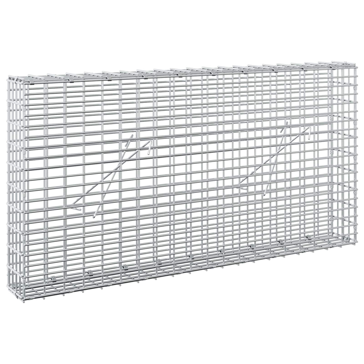 Gabion s žicom debljine 5 mm i mrežom 5x2,5 cm 100x10x50 cm