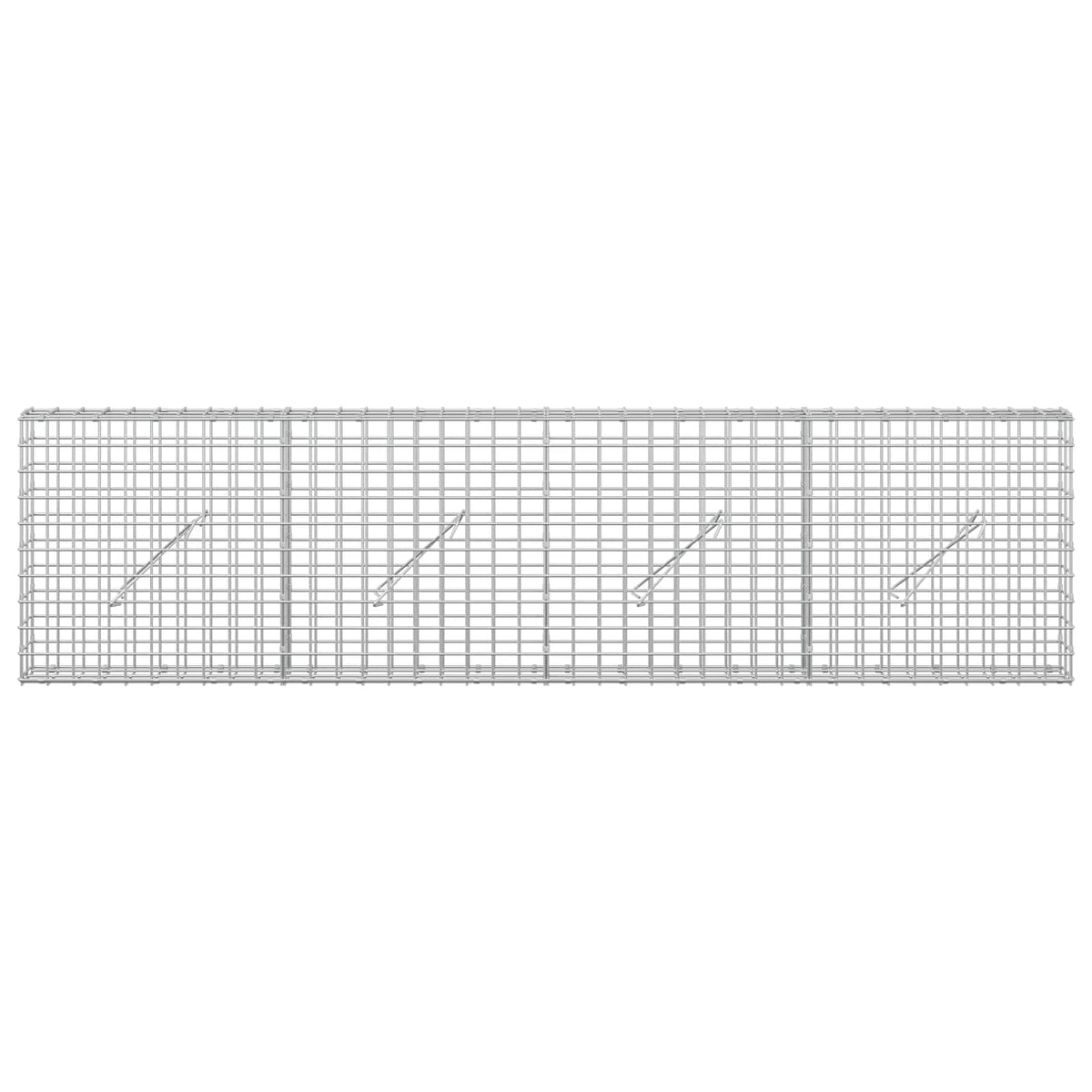 Gabion s 5 mm žicom i mrežom 5x5 cm 200x10x50 cm