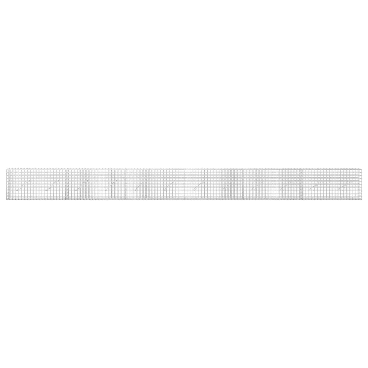 Gabion s 5 mm žicom i mrežom 5x5 cm 600x10x50 cm