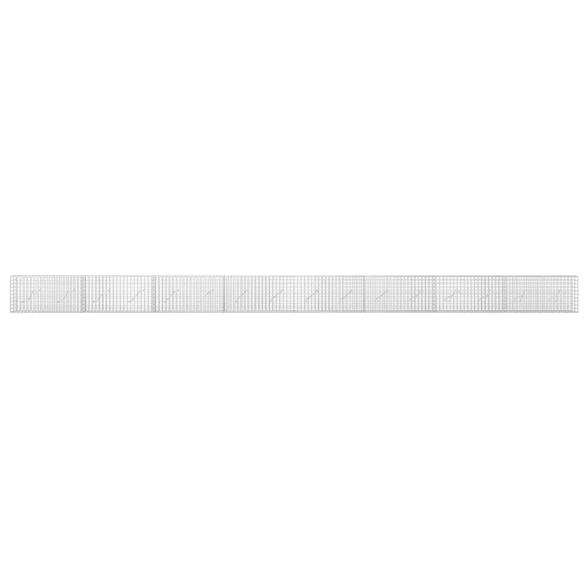 Gabion s 5 mm žicom i mrežom 5x5 cm 800x10x50 cm
