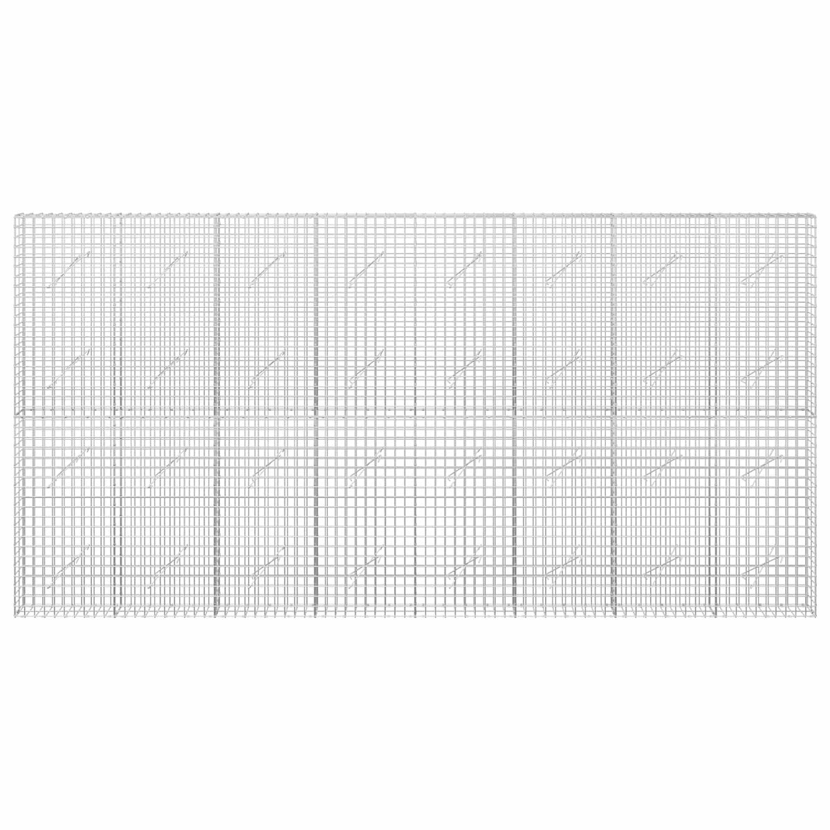 Gabion s 5 mm žicom i mrežom 5x5 cm 400x10x200 cm