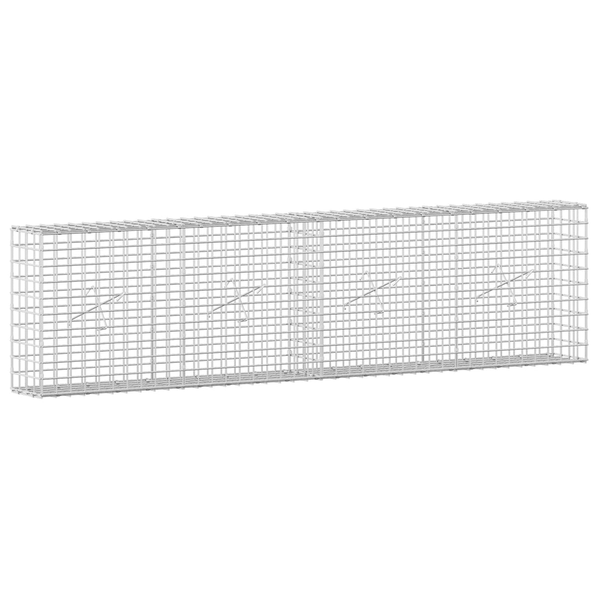 Gabion s 5 mm žicom i mrežom 5x5 cm 200x20x50 cm