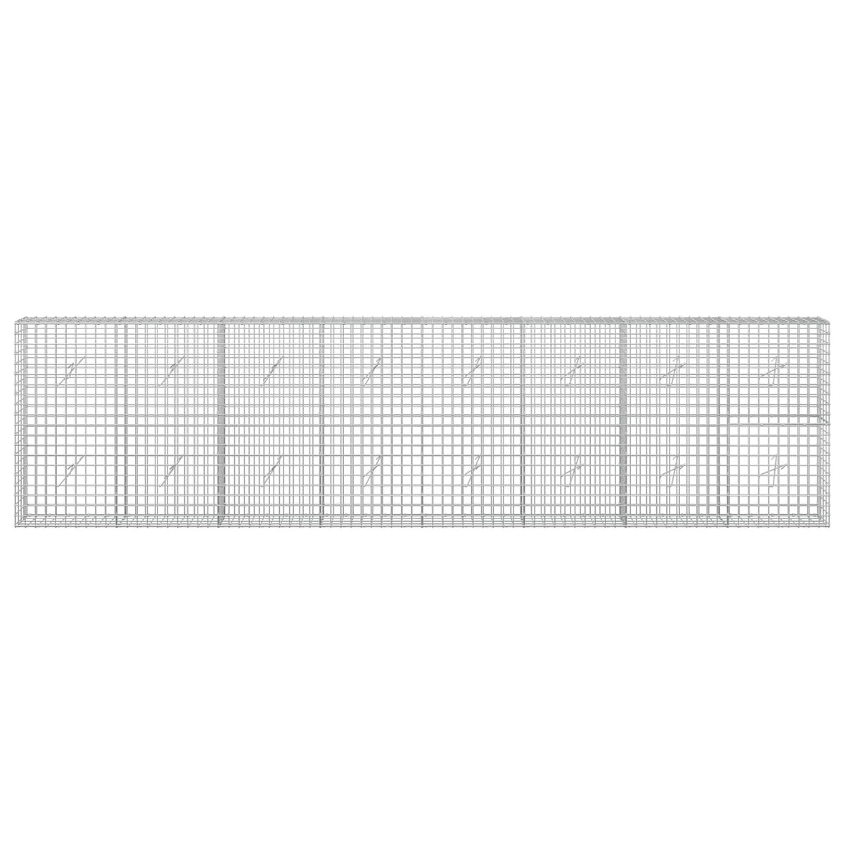 Gabion s 5 mm žicom i mrežom 5x5 cm 400x20x100 cm