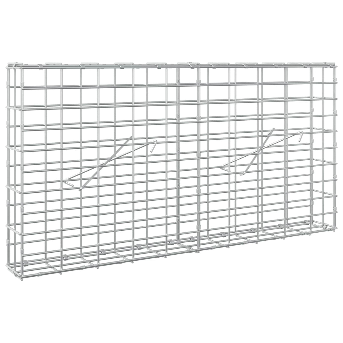 Gabion s žicom debljine 5 mm i mrežom 5x10 cm 100x10x50 cm
