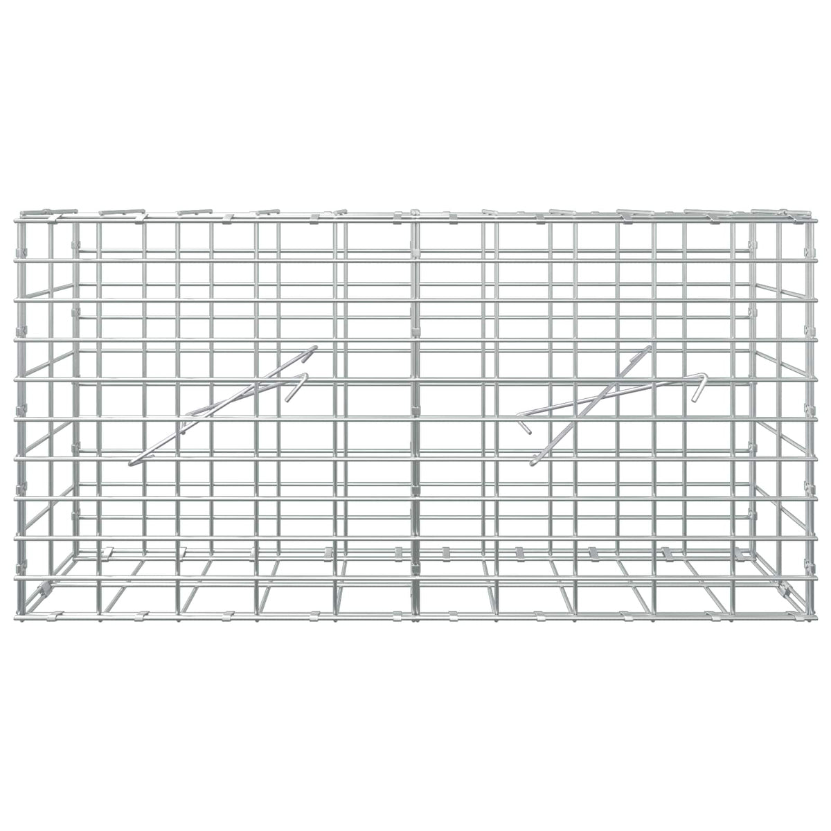 Gabion s žicom debljine 5 mm i mrežom 5x10 cm 100x10x50 cm