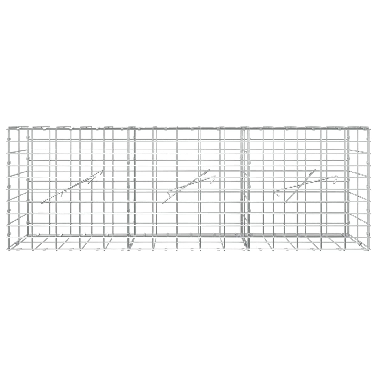 Gabion s žicom debljine 5 mm i mrežom 5x10 cm 150x10x50 cm