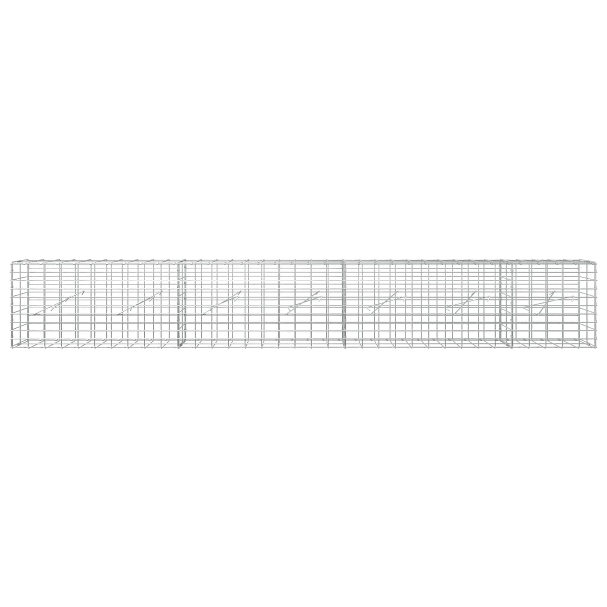 Gabion s žicom debljine 5 mm i mrežom 5x10 cm 350x10x50 cm