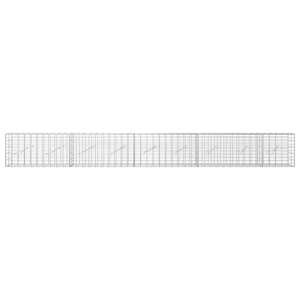 Gabion s žicom debljine 5 mm i mrežom 5x10 cm 450x10x50 cm