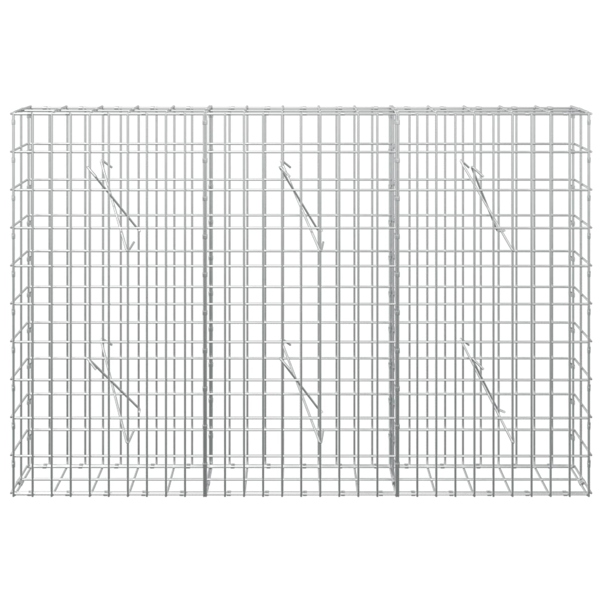 Gabion s žicom debljine 5 mm i mrežom 5x10 cm 150x10x100 cm