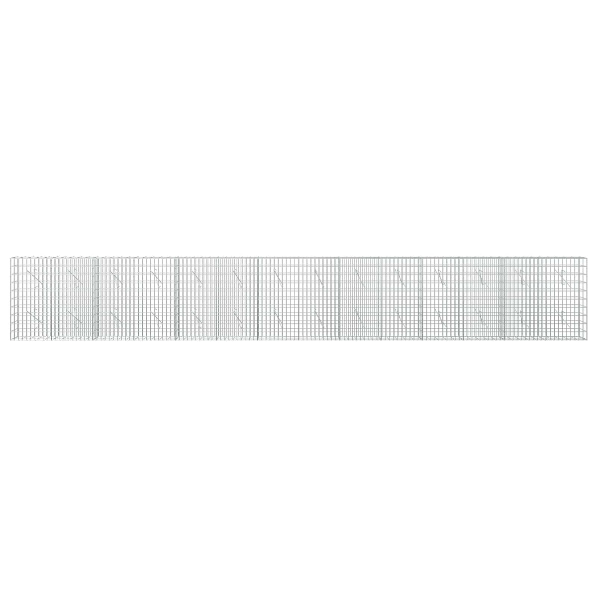 Gabion s žicom debljine 5 mm i mrežom 5x10 cm 700x10x100 cm