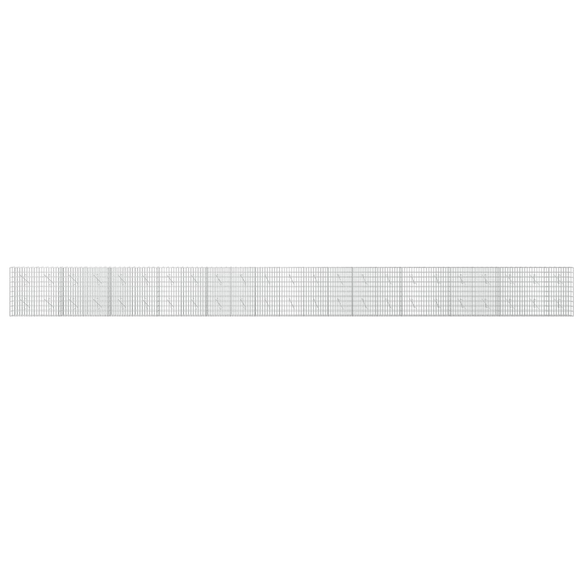 Gabion s žicom debljine 5 mm i mrežom 5x10 cm 1150x10x100 cm
