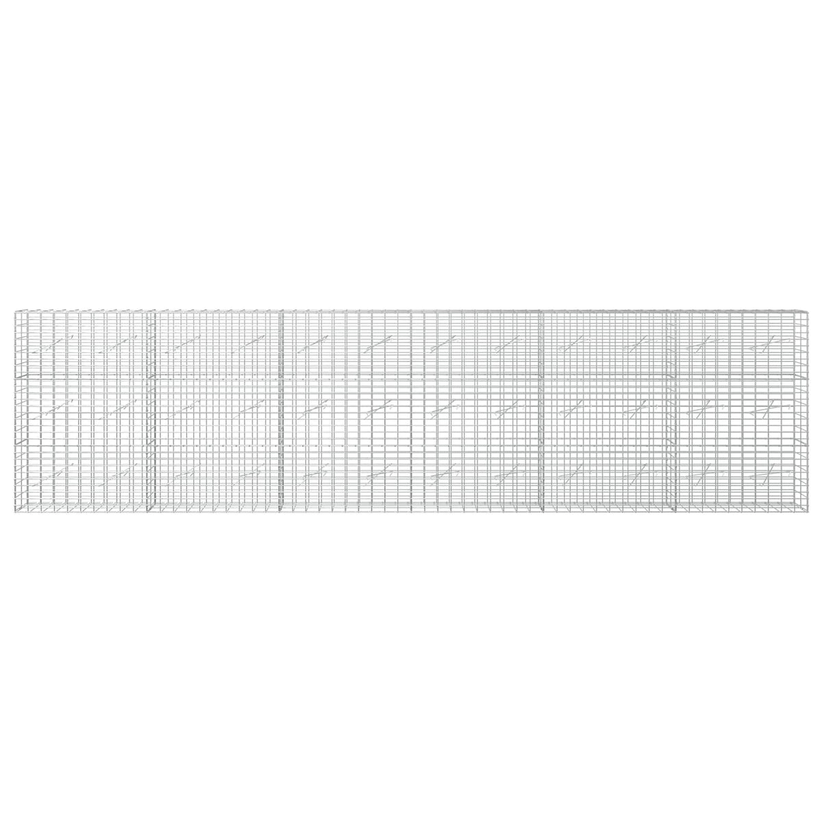 Gabion s žicom debljine 5 mm i mrežom 5x10 cm 600x10x150 cm