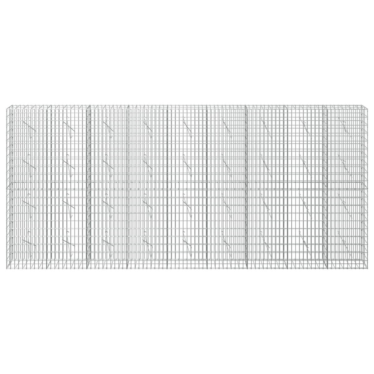 Gabion s žicom debljine 5 mm i mrežom 5x10 cm 450x10x200 cm