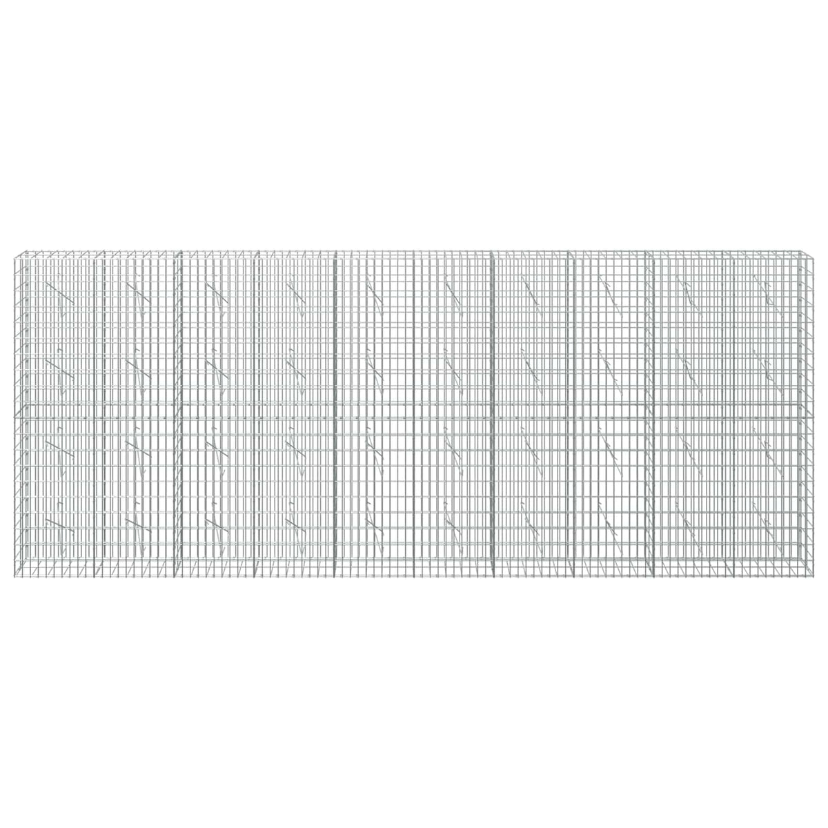 Gabion s žicom debljine 5 mm i mrežom 5x10 cm 500x10x200 cm