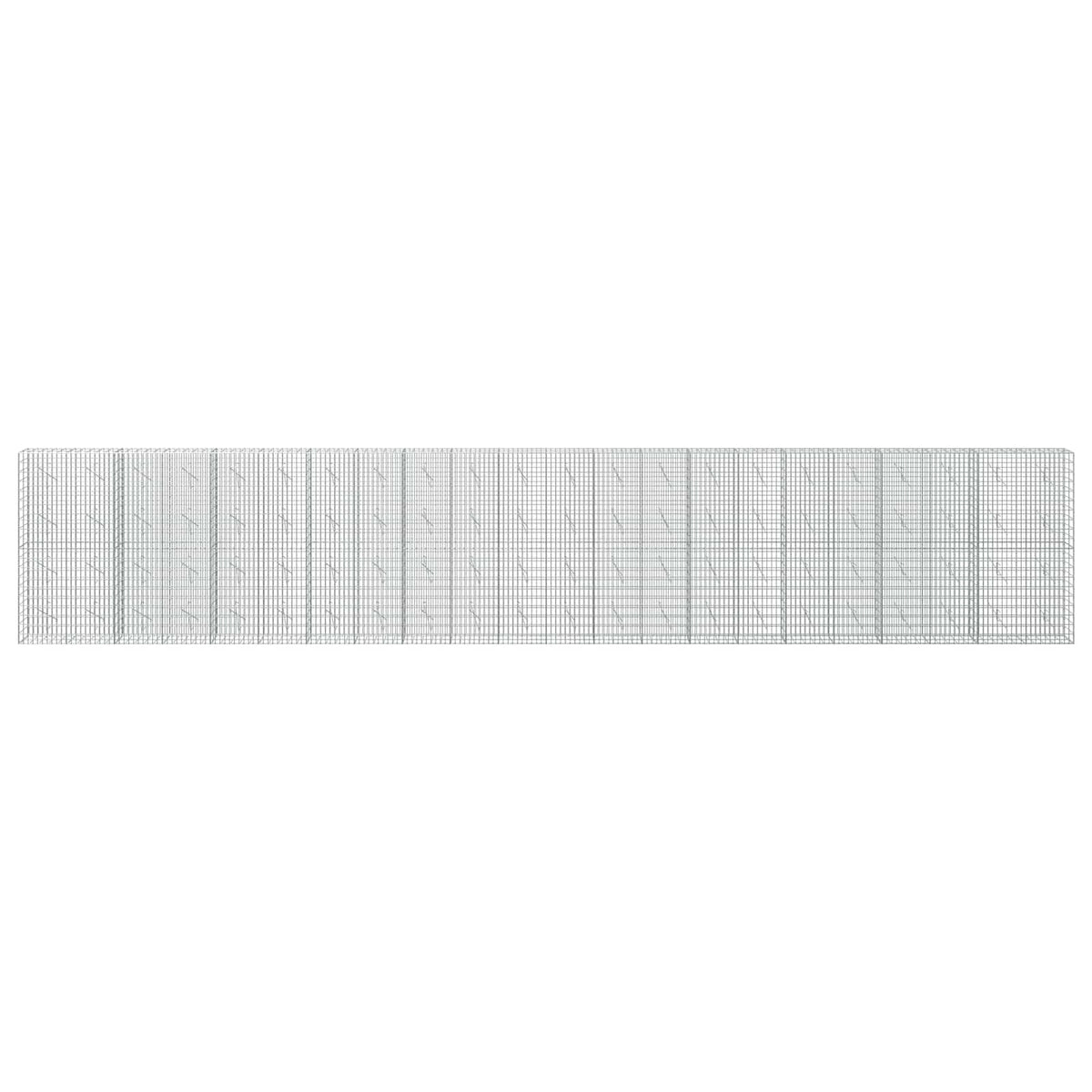 Gabion s žicom debljine 5 mm i mrežom 5x10 cm 1100x10x200 cm